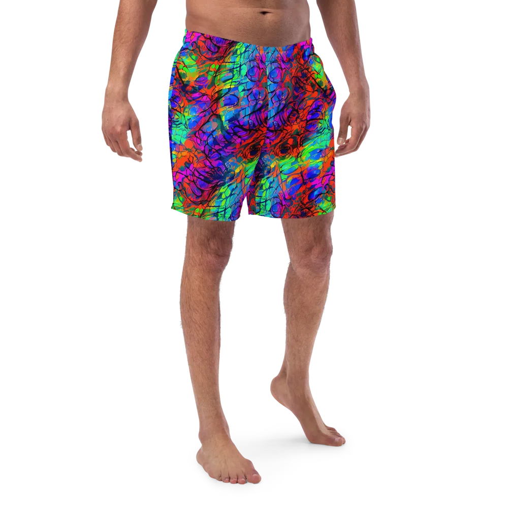Fluorescent Reverie on Swim Trunks — Front
