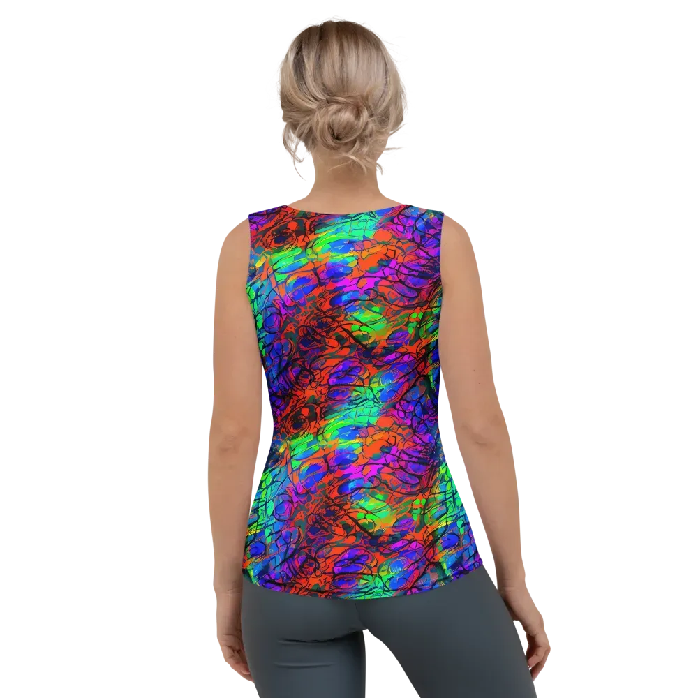 Fluorescent Reverie on Women's Tank Top — Back