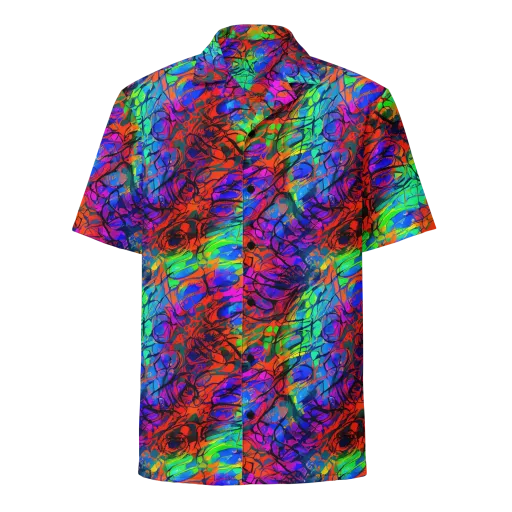 Fluorescent Reverie on a Button Shirt