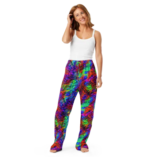 Fluorescent Reverie on a Women's Pajama Pants