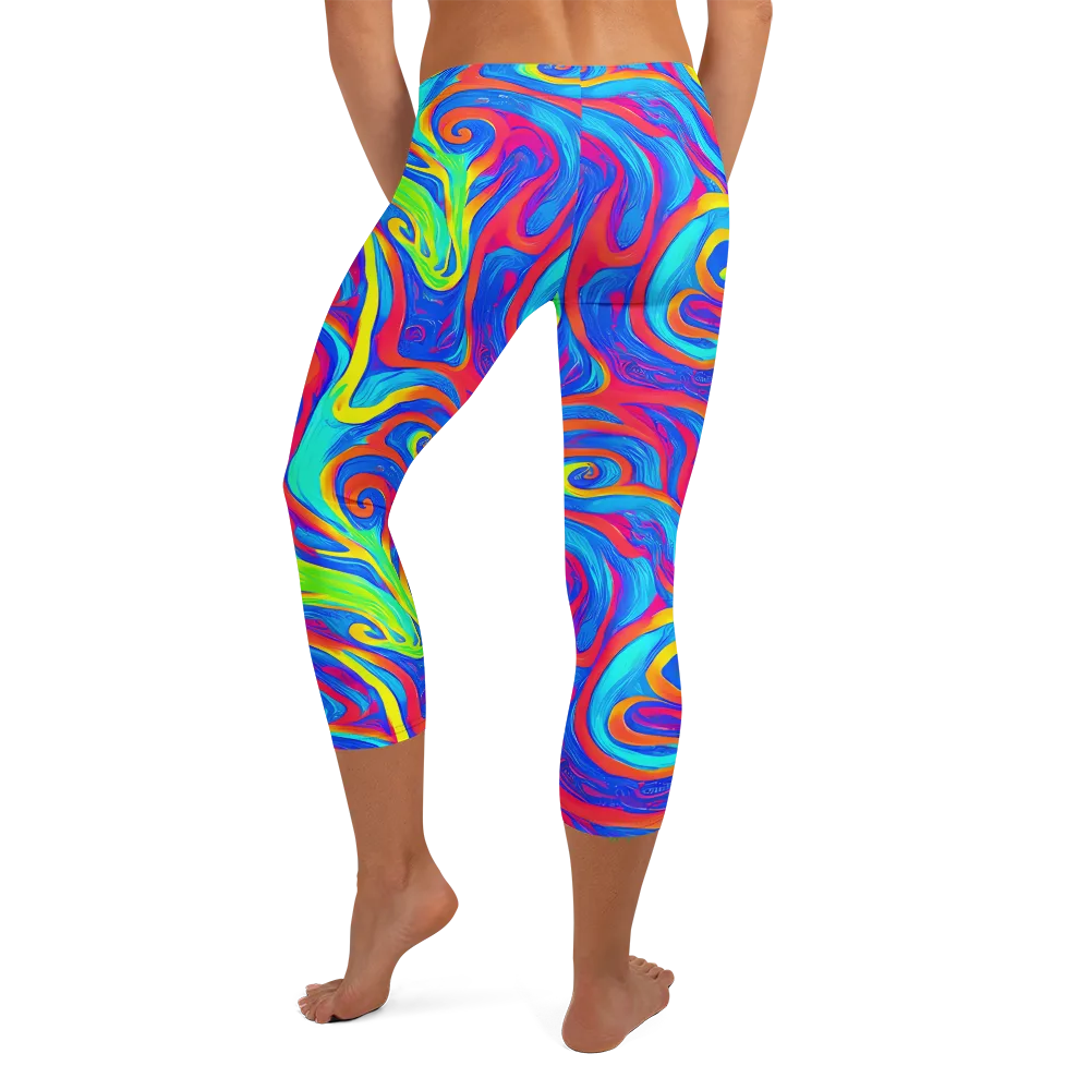 Candy Cyclone on Capri Leggings — Back