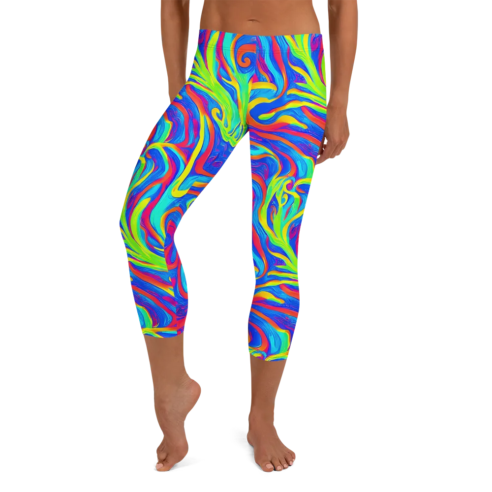 Candy Cyclone on Capri Leggings — Front