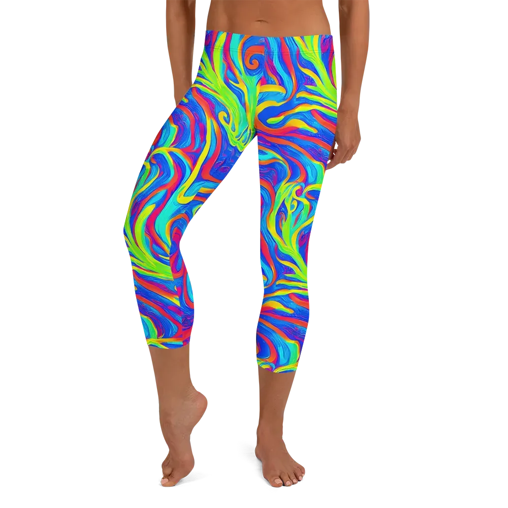Candy Cyclone on Capri Leggings — Front