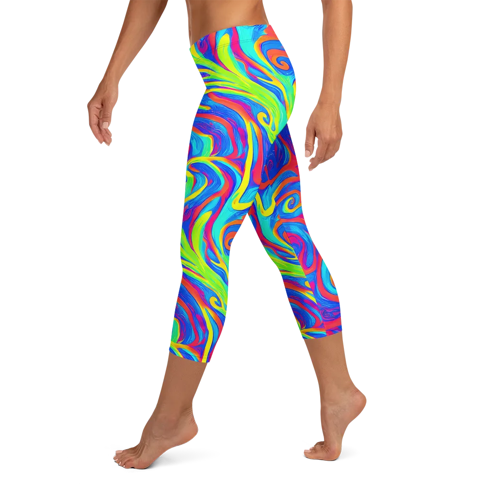 Candy Cyclone on Capri Leggings — Left