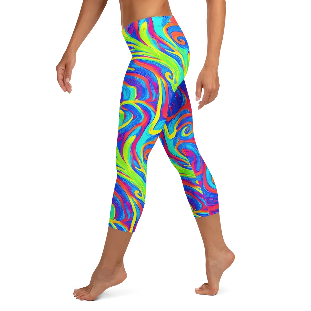 Candy Cyclone on Capri Leggings — Left