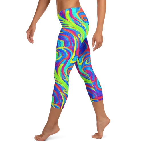 Candy Cyclone on a Capri Leggings
