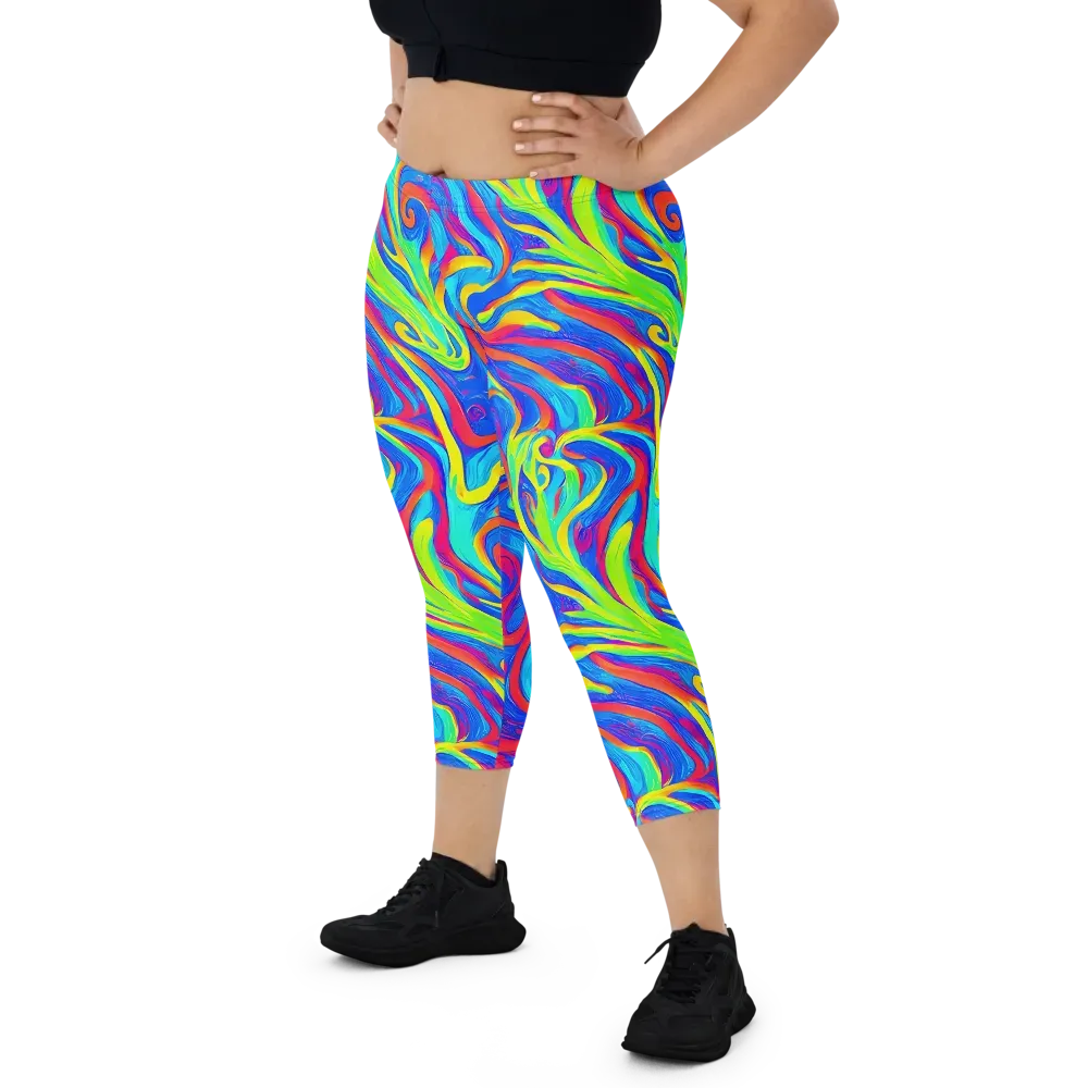 Candy Cyclone on Capri Leggings — Front