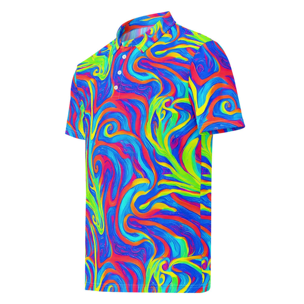Candy Cyclone on Men's Slim Fit Polo Shirt — Left Front