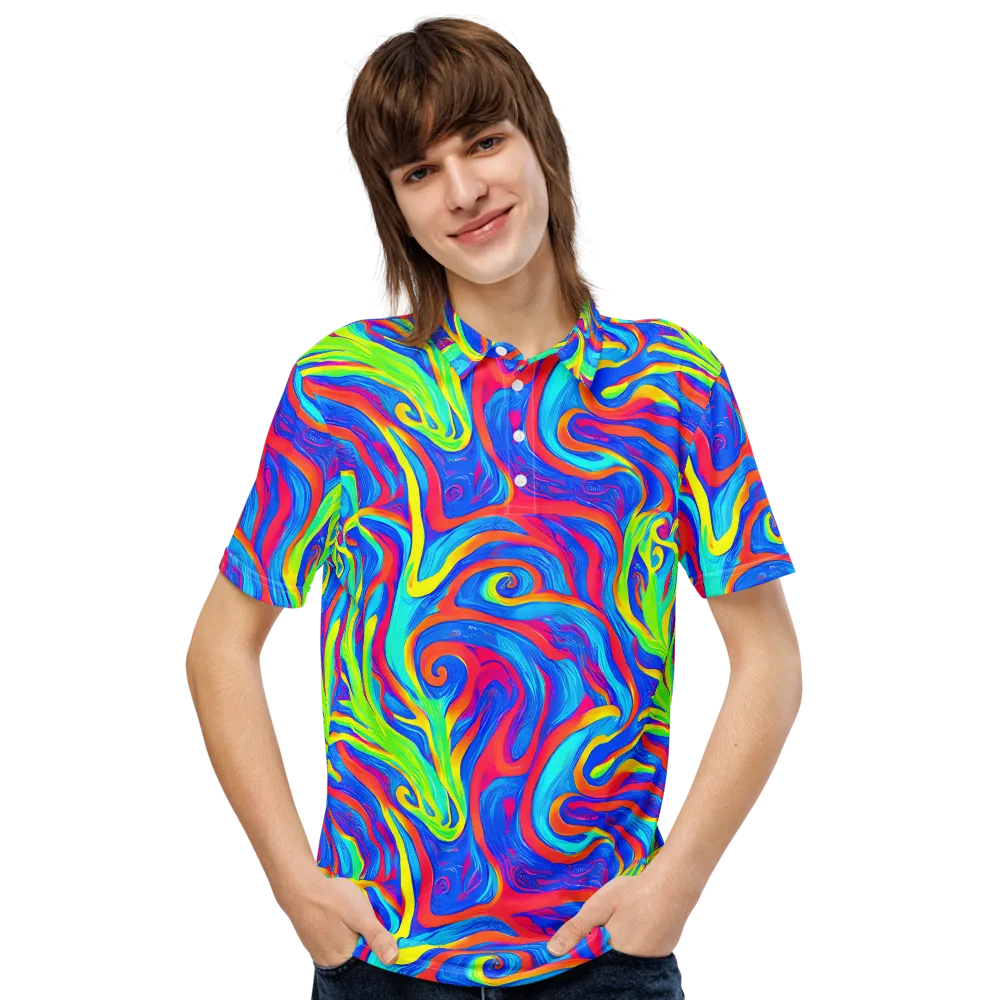 Candy Cyclone on Men's Slim Fit Polo Shirt — Front