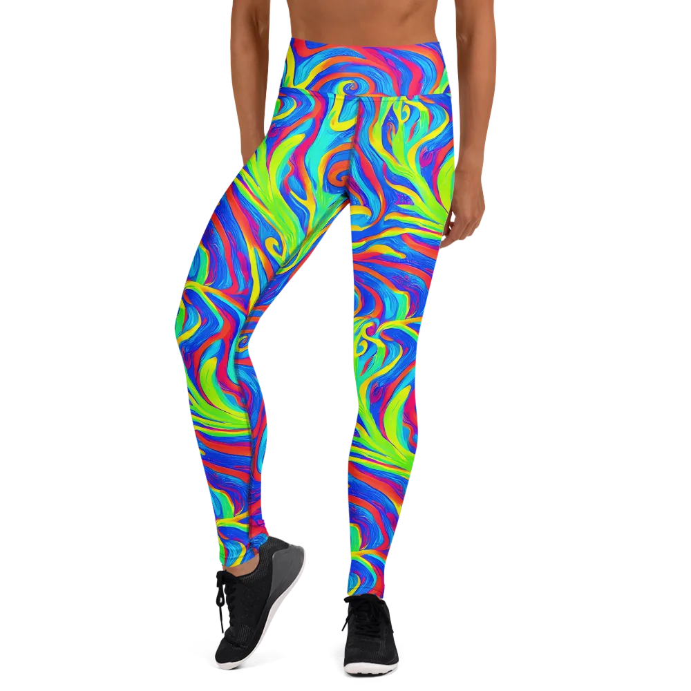 Candy Cyclone on Yoga Leggings — Front