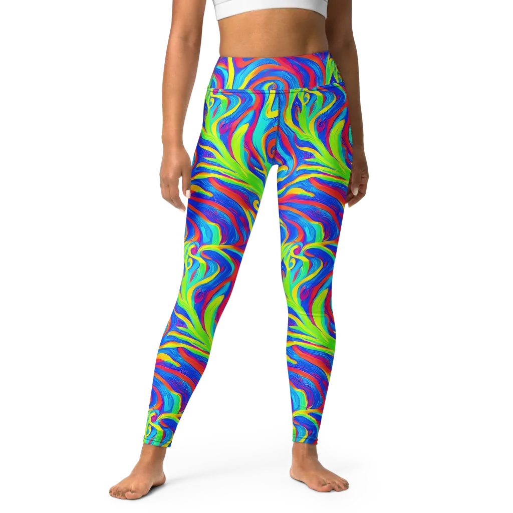Candy Cyclone on Yoga Leggings — Front