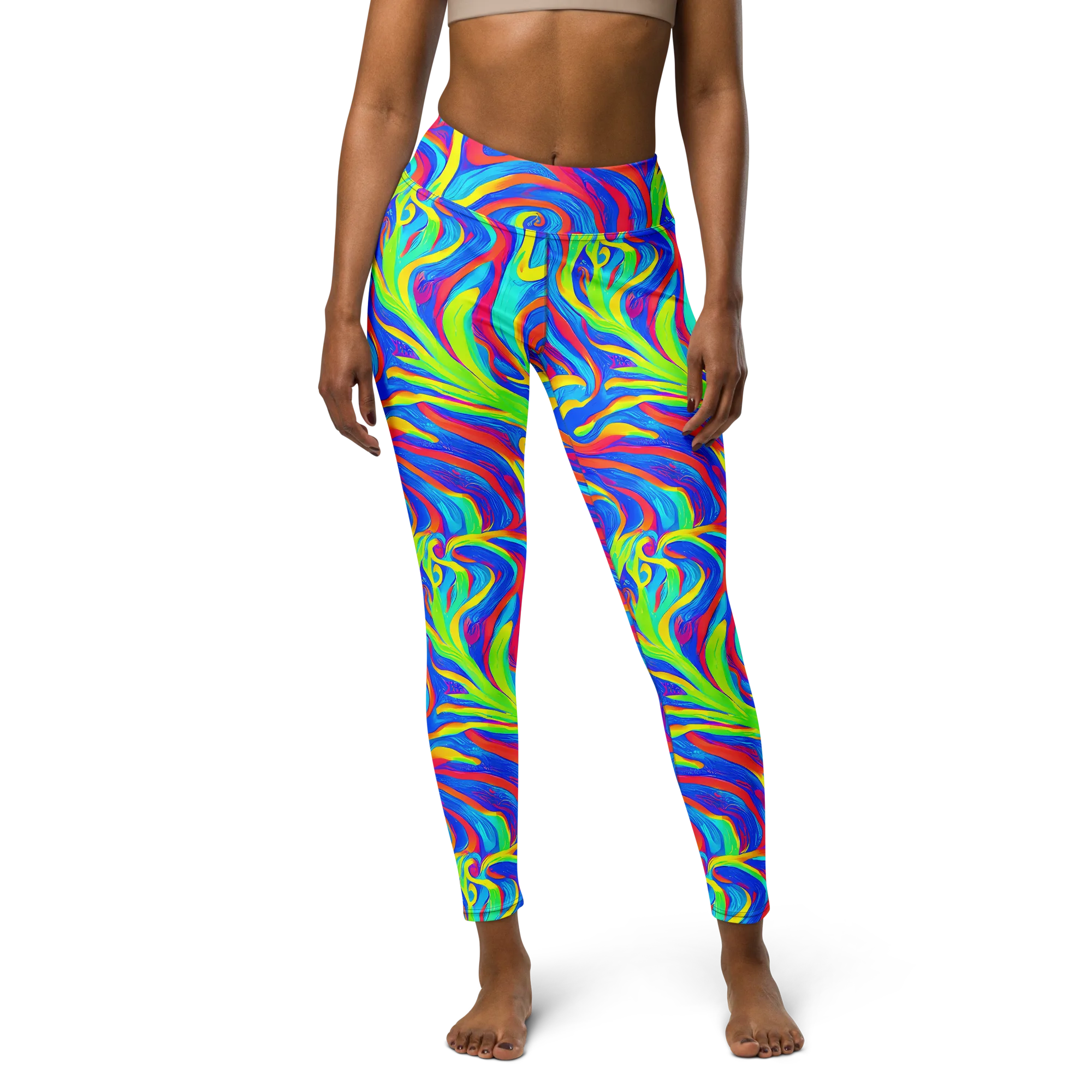 Candy Cyclone on Yoga Leggings — Front