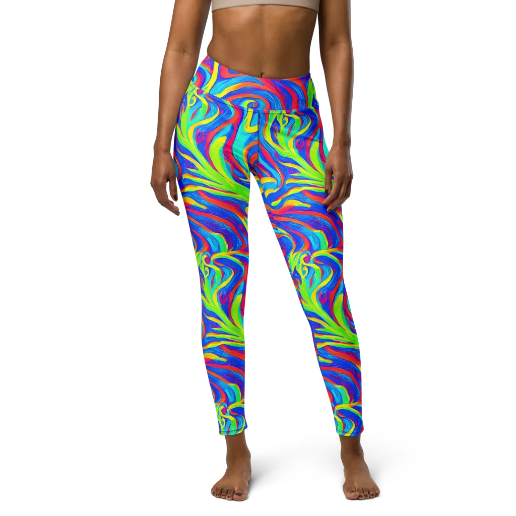 Candy Cyclone on Yoga Leggings — Front