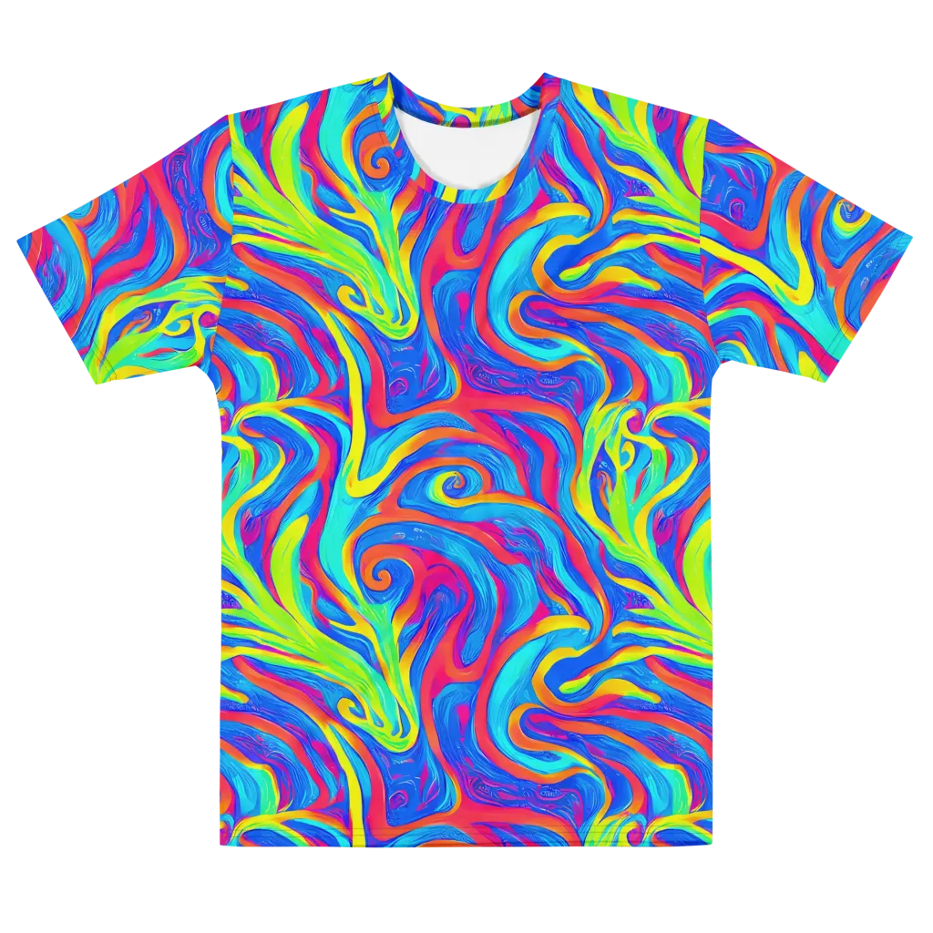 Candy Cyclone on Men's Cotton Crew Neck T-Shirt — Front