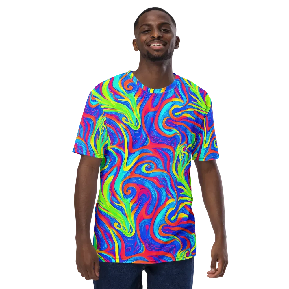 Candy Cyclone on Men's Crew Neck T-Shirt — Front