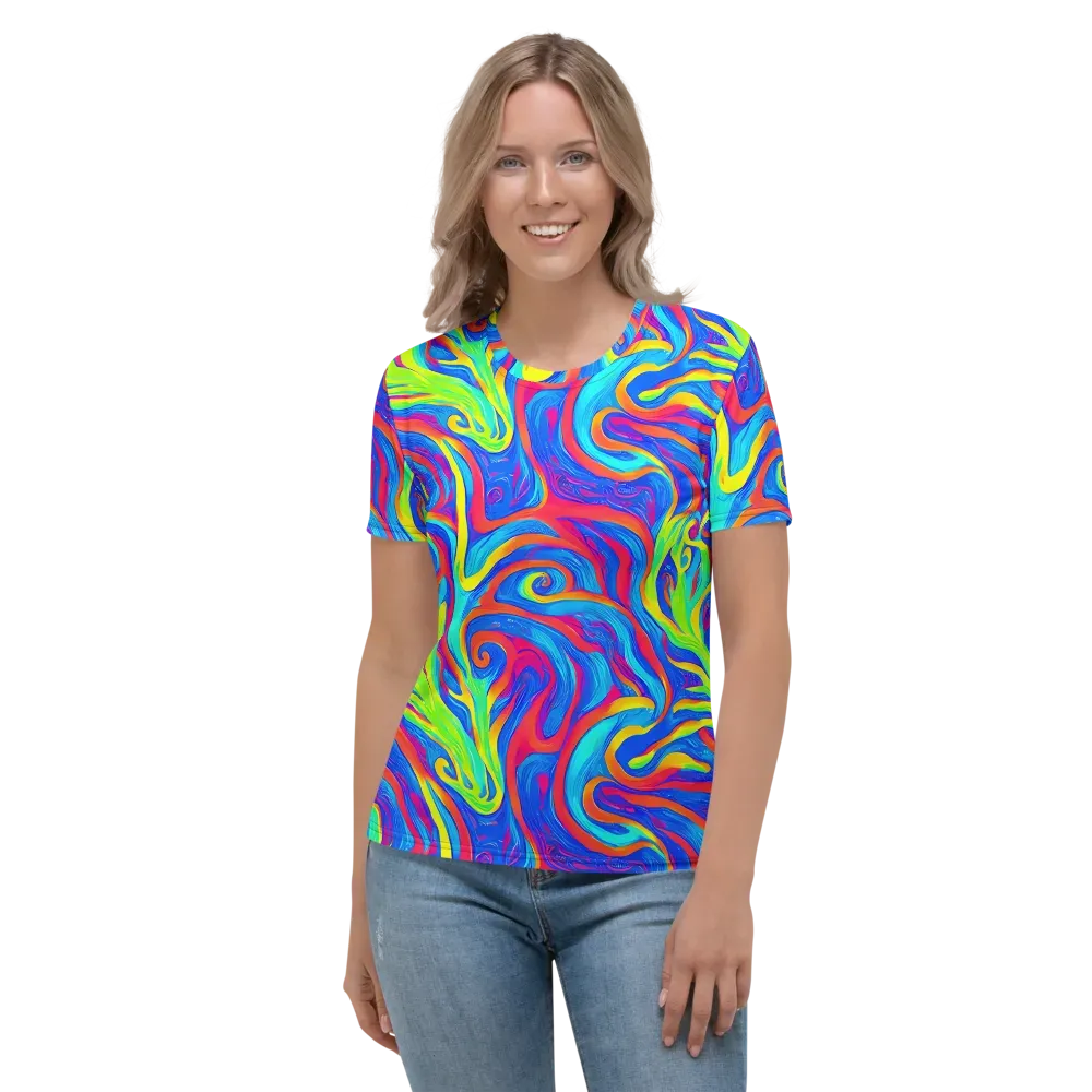 Candy Cyclone on Women's Crew Neck T-Shirt — Front