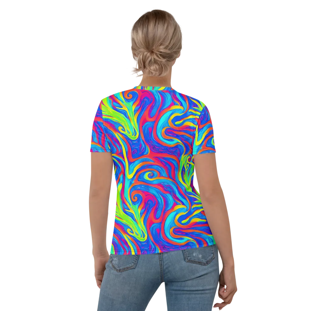 Candy Cyclone on Women's Crew Neck T-Shirt — Back