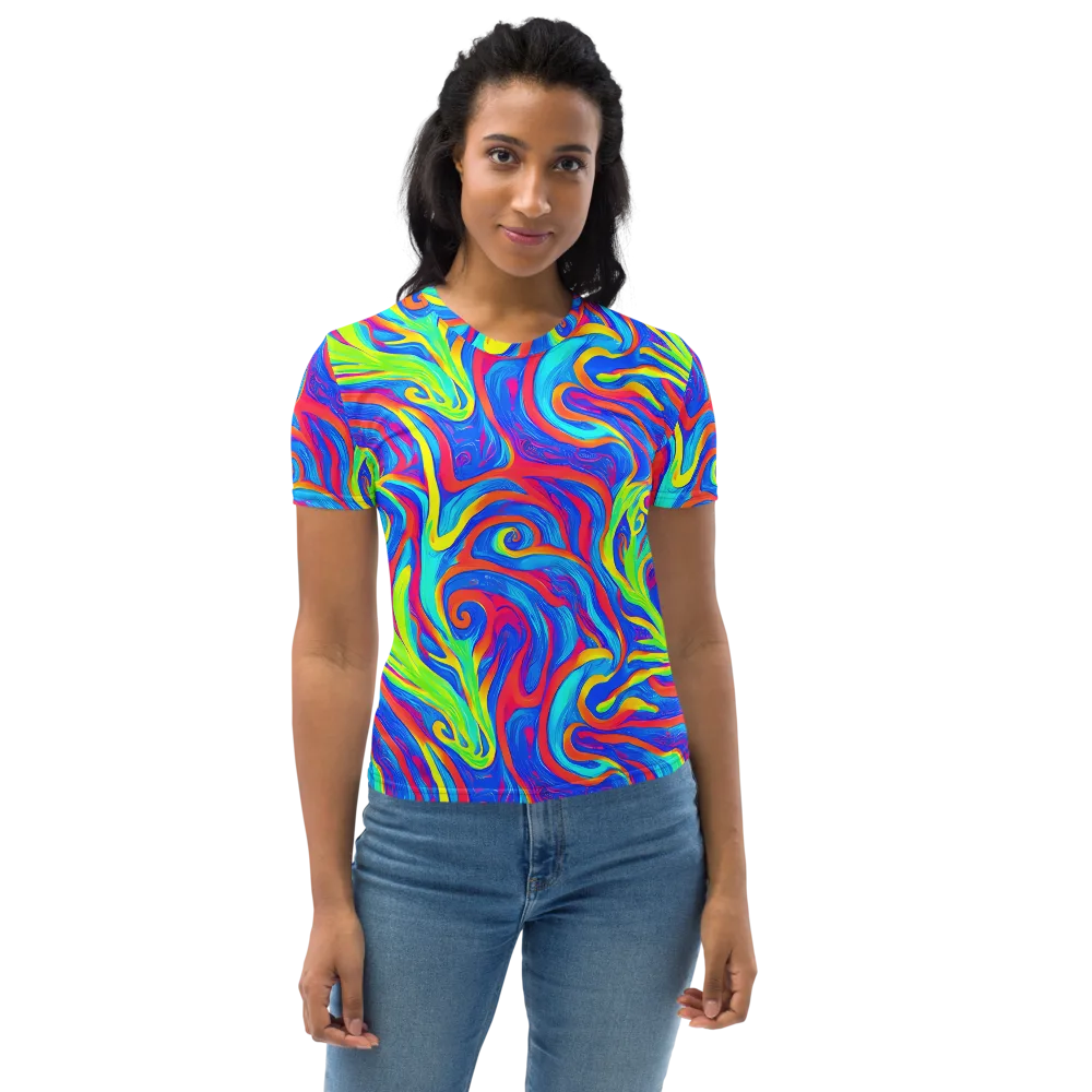Candy Cyclone on Women's Crew Neck T-Shirt — Front