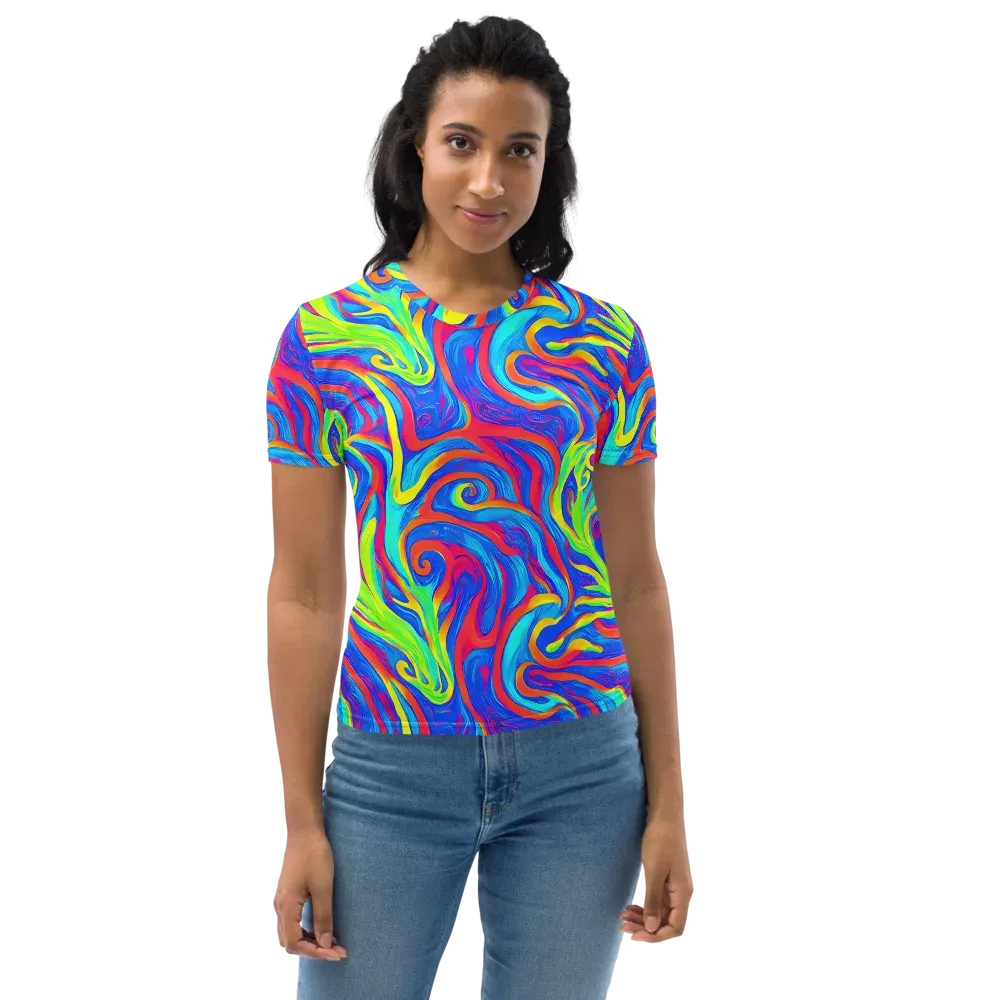 Candy Cyclone on Women's Crew Neck T-Shirt — Front