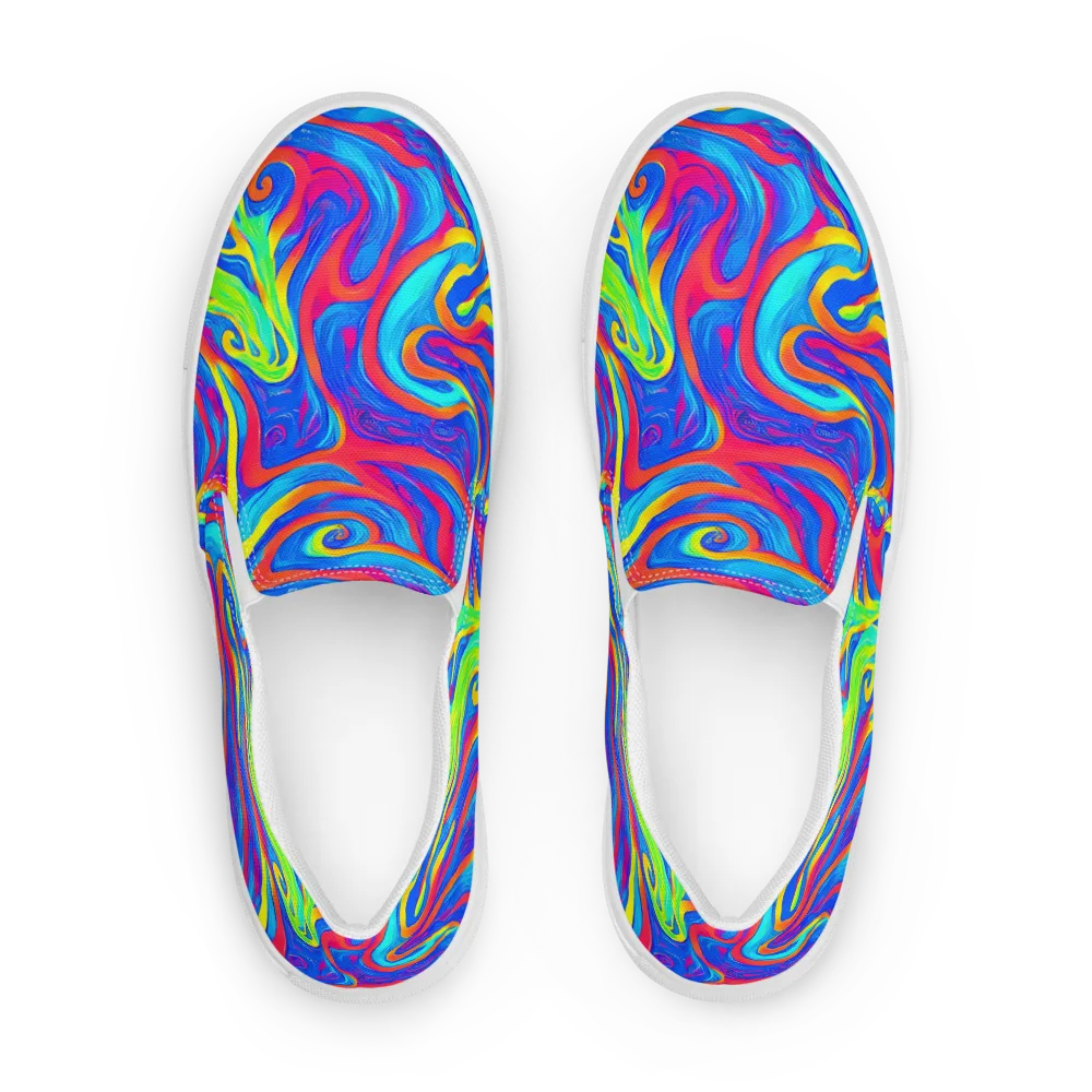 Candy Cyclone on Men's Slip-On Canvas Shoes — Front