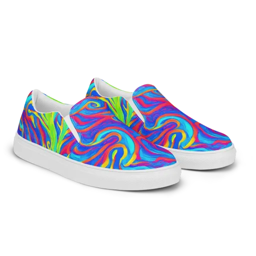 Candy Cyclone on a Men's Slip-On Canvas Shoes
