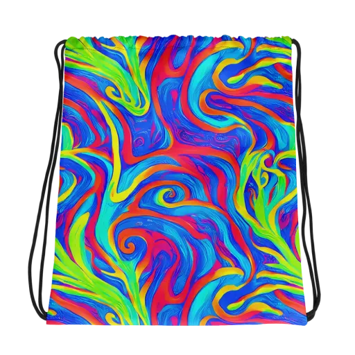 Candy Cyclone on a Drawstring Bag