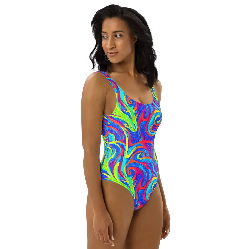 Candy Cyclone on One-Piece Swimsuit — Right