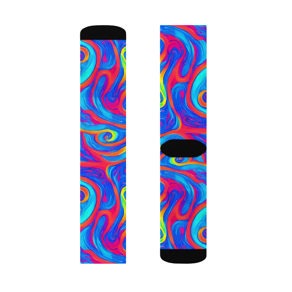 Candy Cyclone on Socks — Left Sock