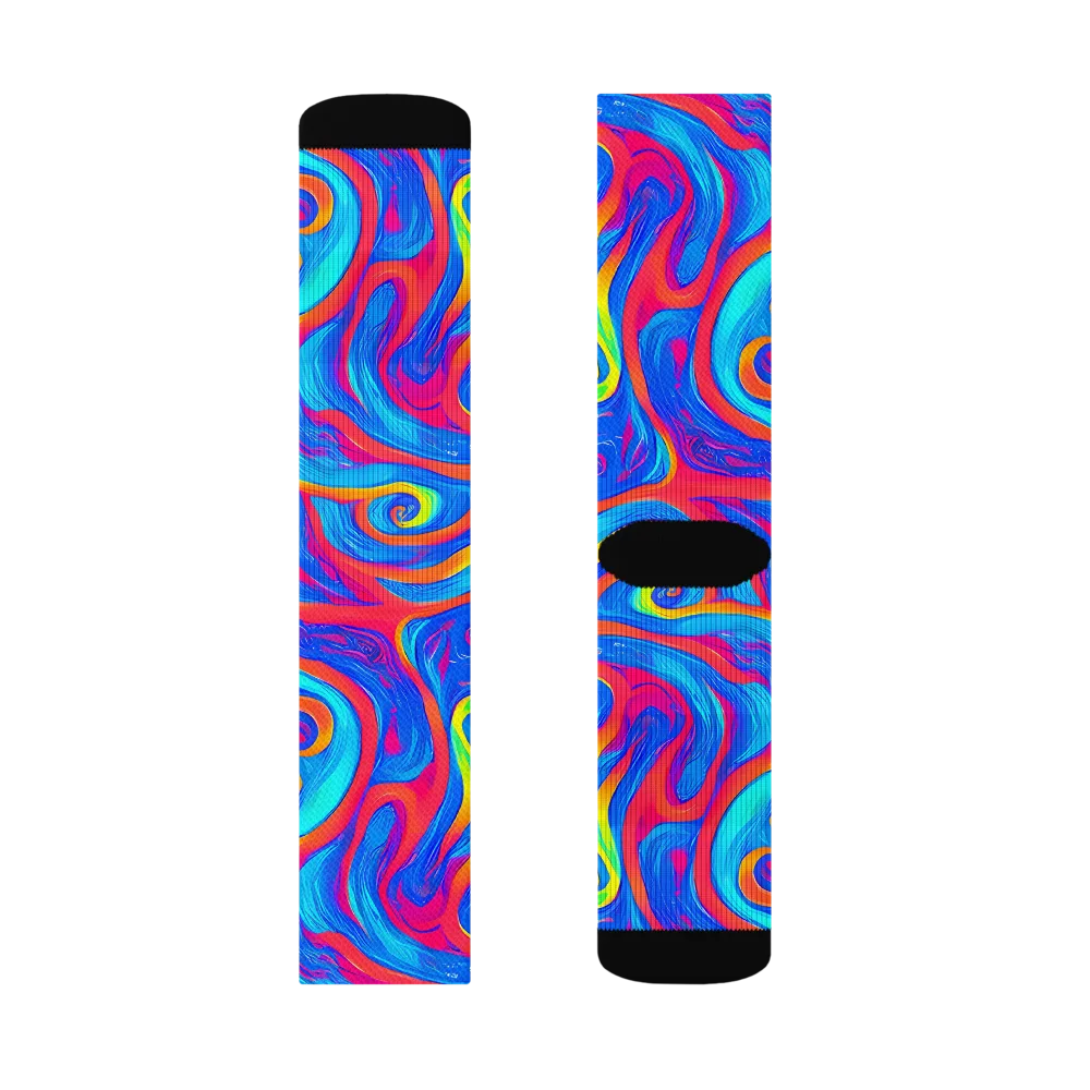 Candy Cyclone on Socks — Right Sock