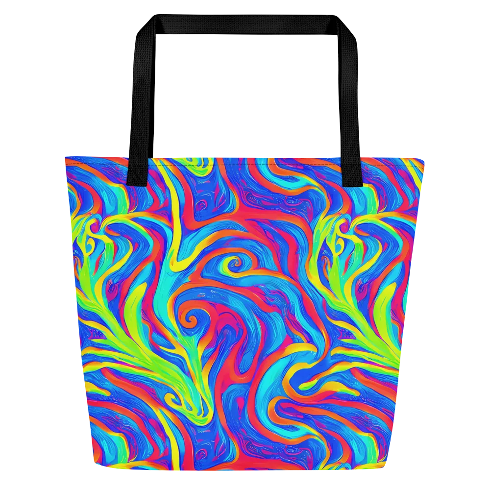 Candy Cyclone on Large Tote Bag W/ Pocket — Front