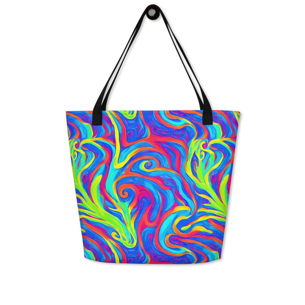 Candy Cyclone on Large Tote Bag W/ Pocket — Front