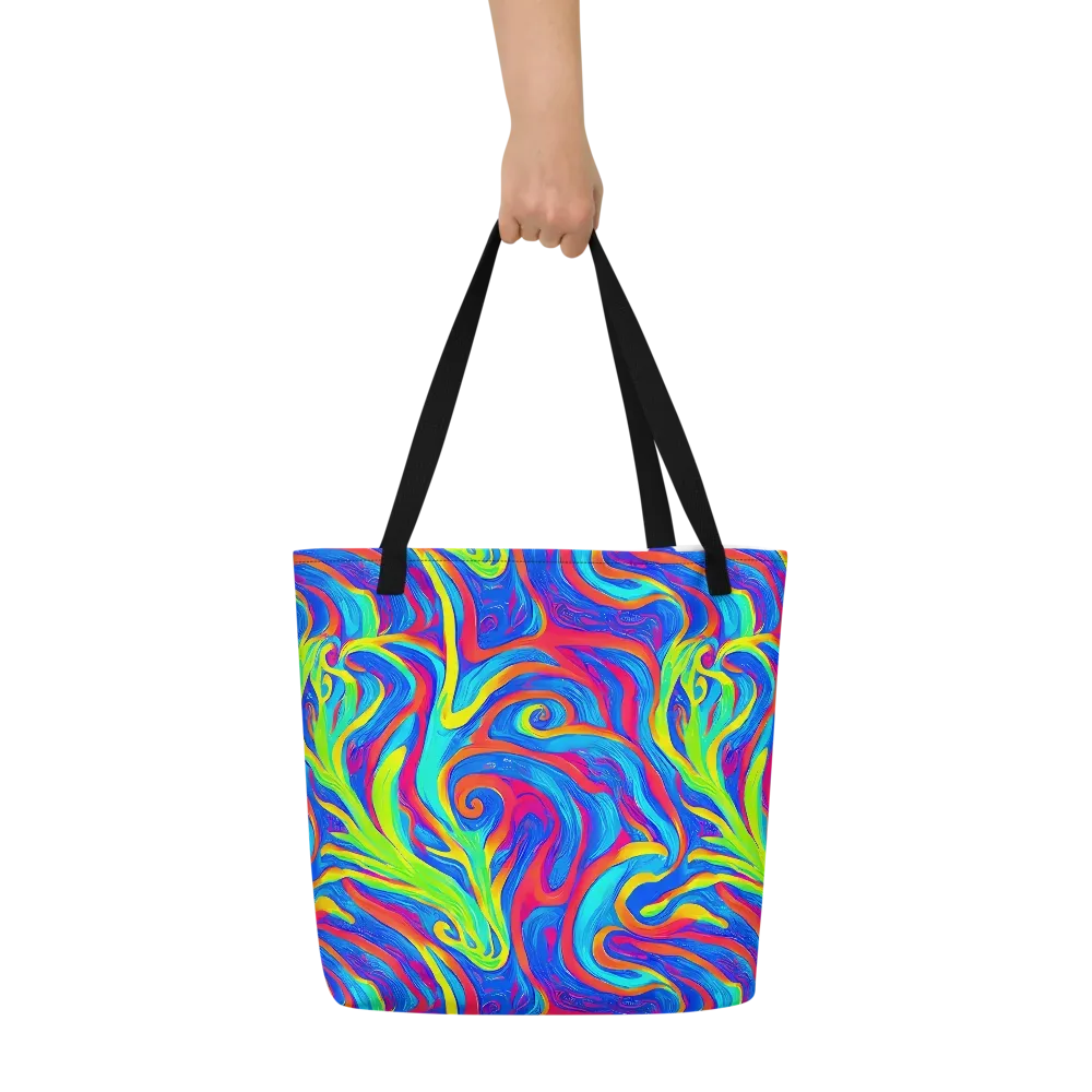 Candy Cyclone on Large Tote Bag W/ Pocket — Front