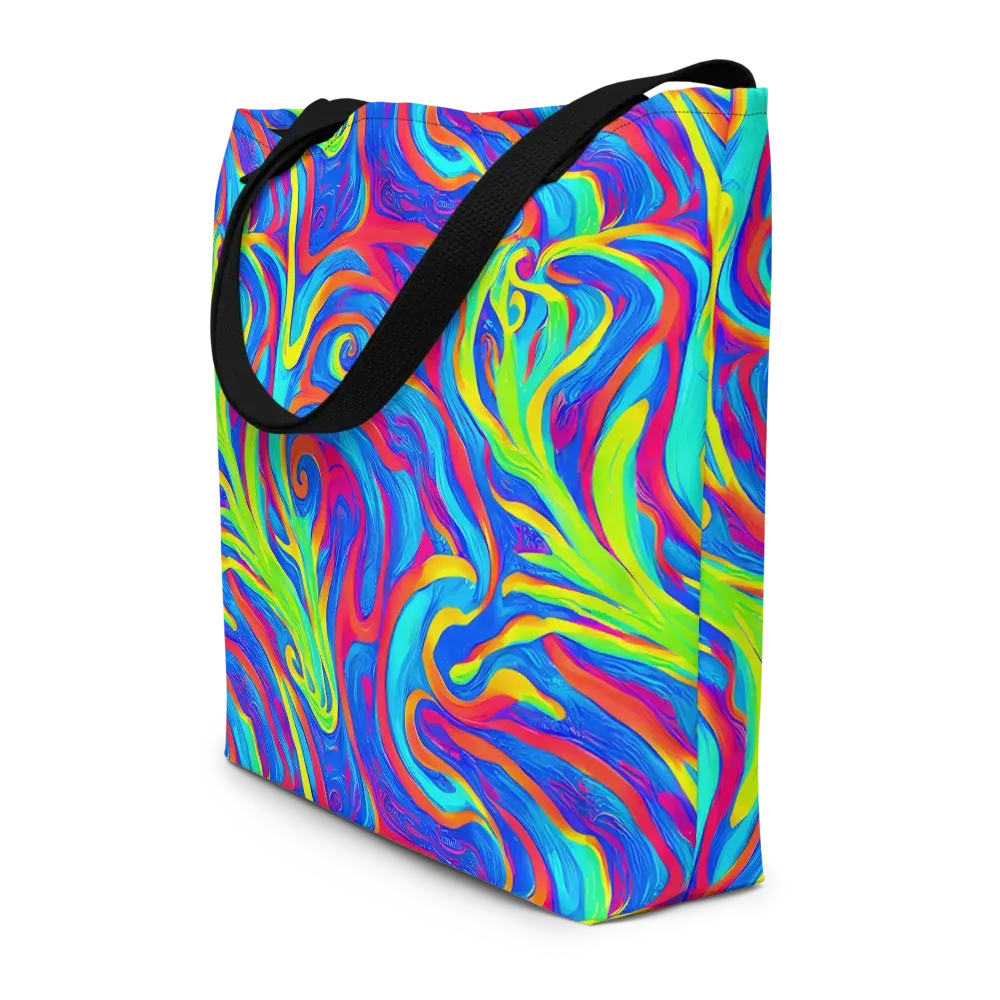 Candy Cyclone on Large Tote Bag W/ Pocket — Front