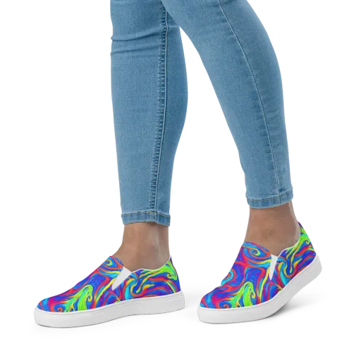 Candy Cyclone on a Women's Slip-On Canvas Shoes