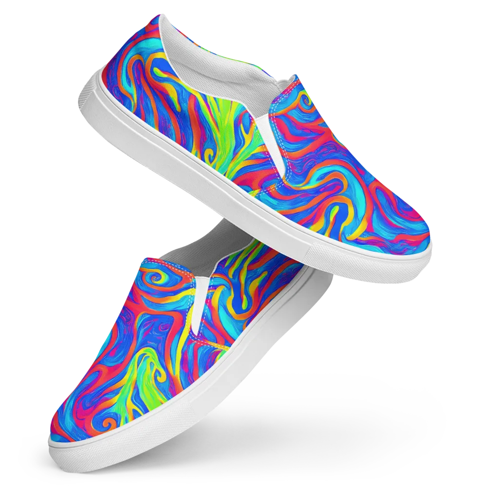Candy Cyclone on Women's Slip-On Canvas Shoes — Front