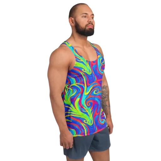 Candy Cyclone on a Men's Tank Top