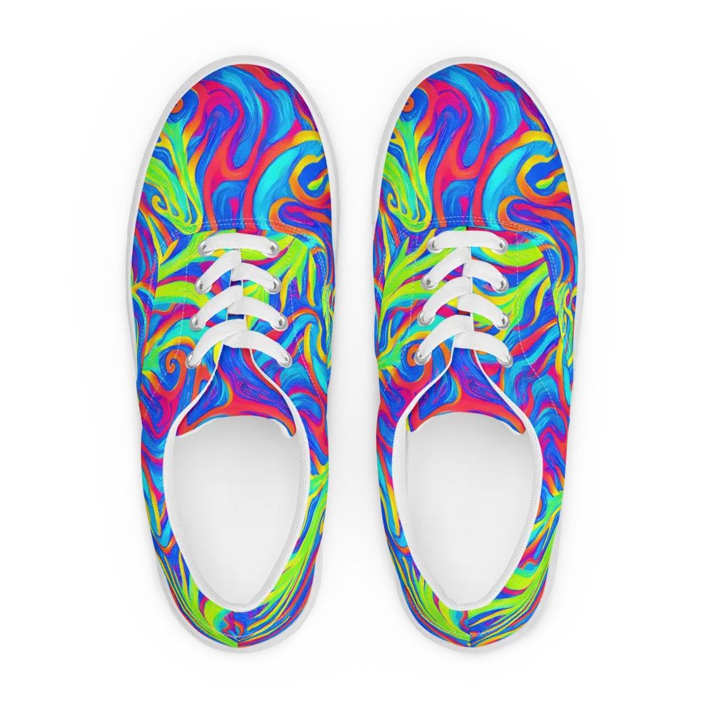 Candy Cyclone on Men's Lace-Up Canvas Shoes — Front