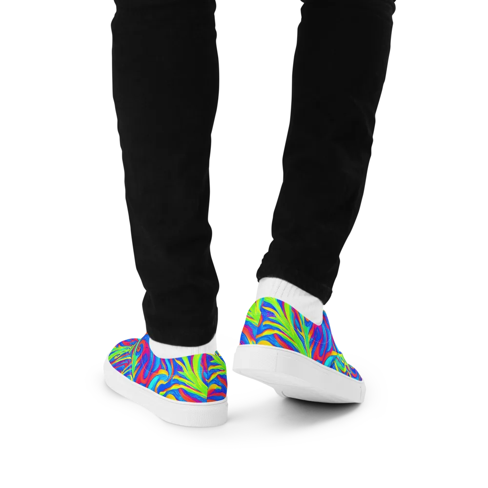 Candy Cyclone on Men's Lace-Up Canvas Shoes — Back