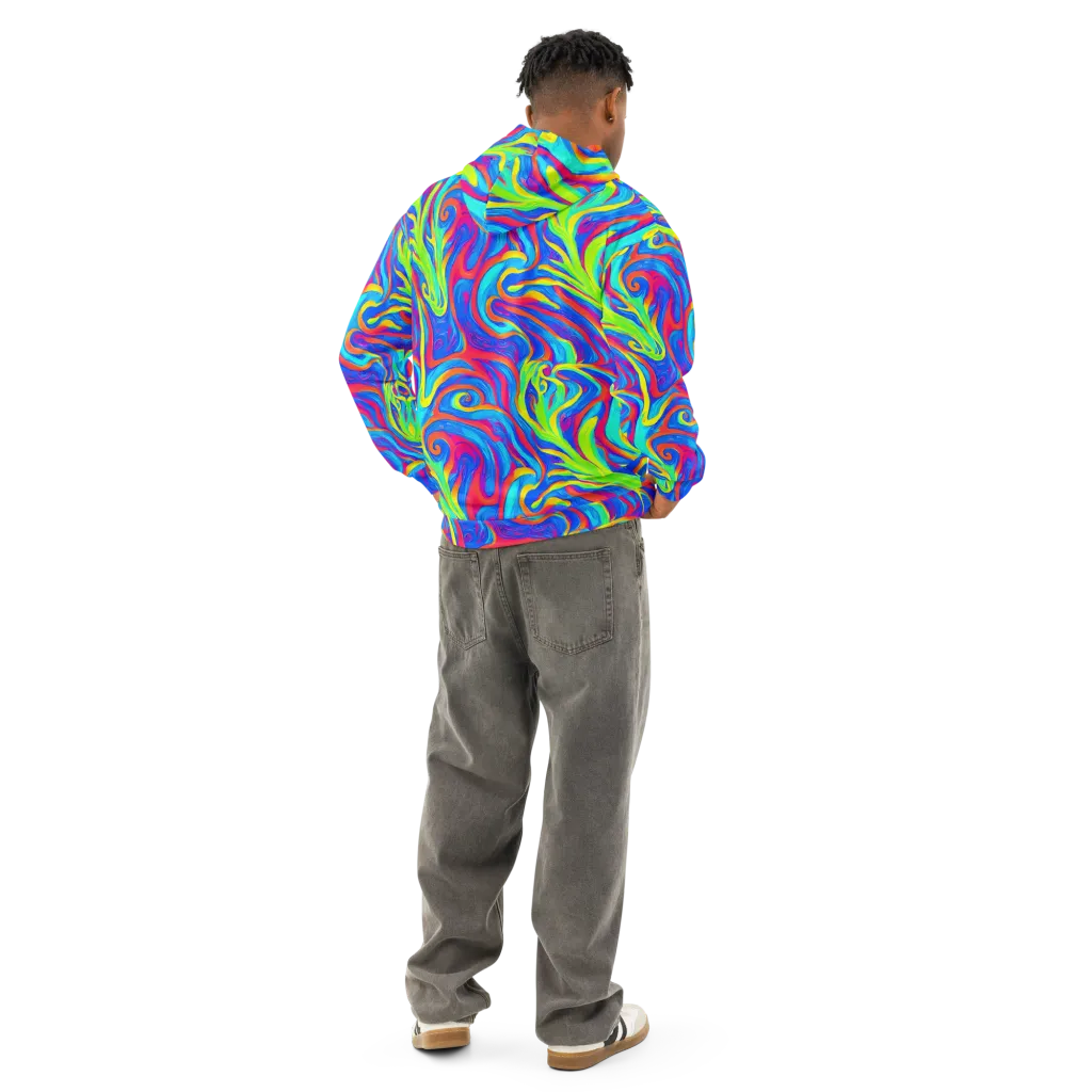 Candy Cyclone on Cotton Hoodie — Back
