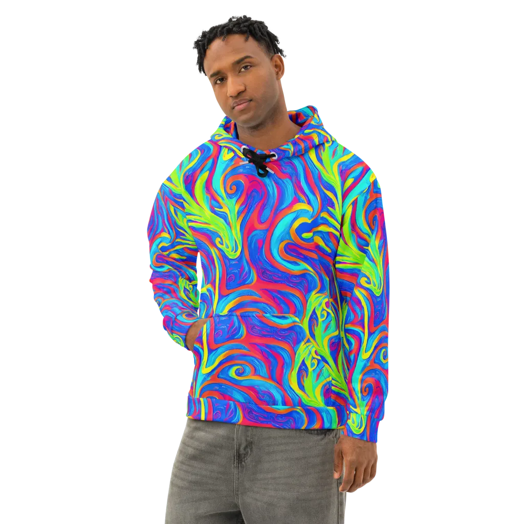 Candy Cyclone on Cotton Hoodie — Left Front