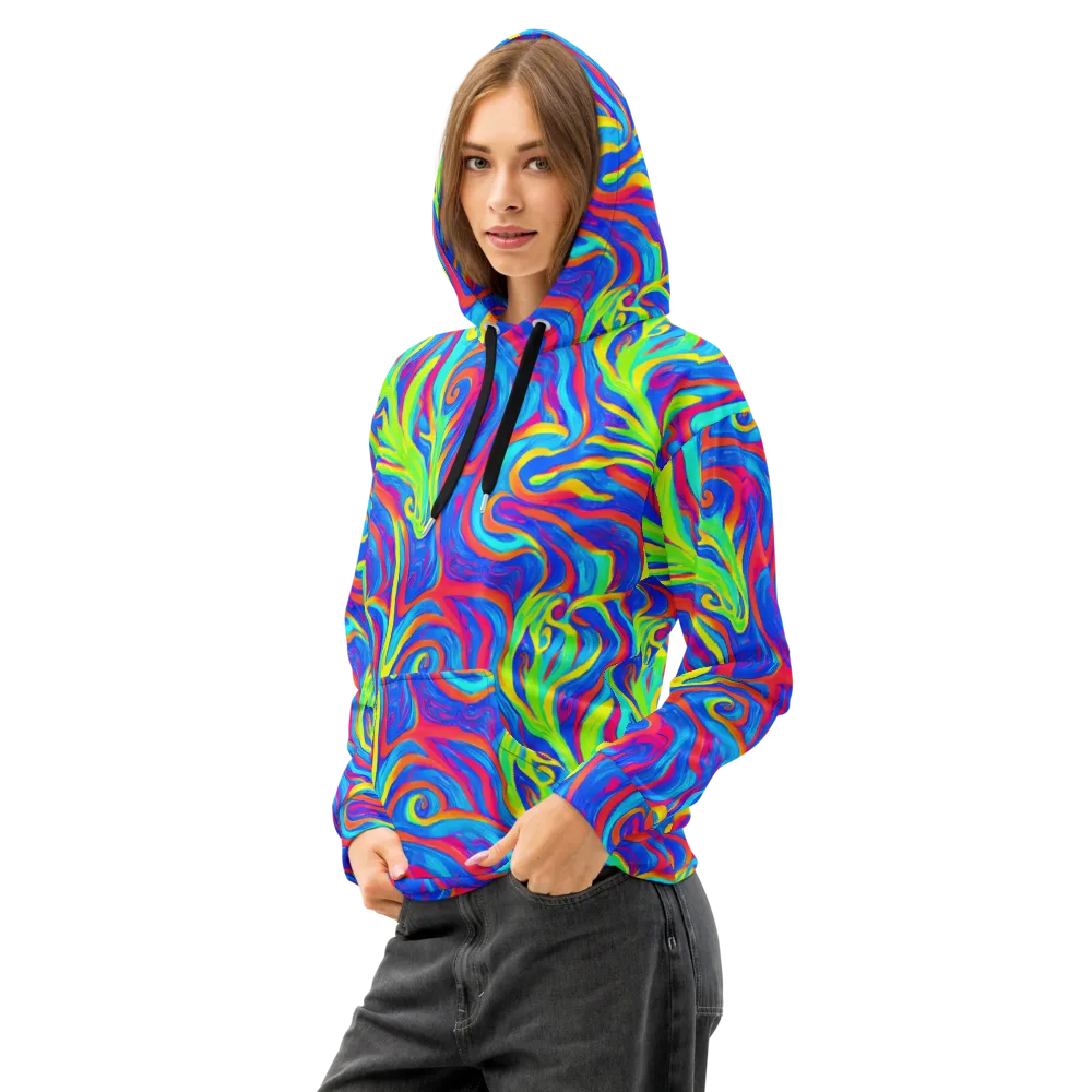 Candy Cyclone on Cotton Hoodie — Left Front