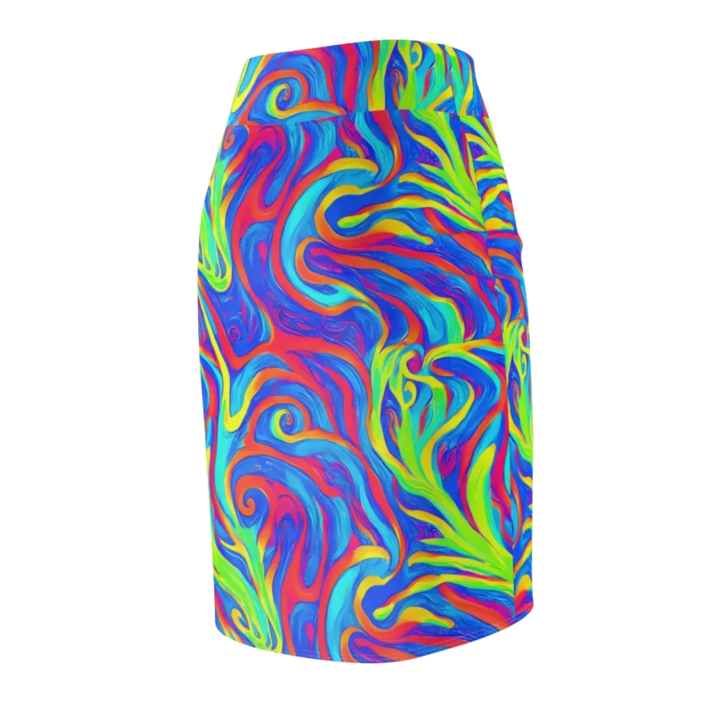 Candy Cyclone on Pencil Skirt — Back Side