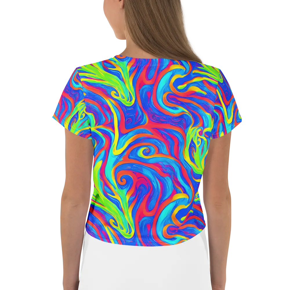 Candy Cyclone on Crop Tee — Back
