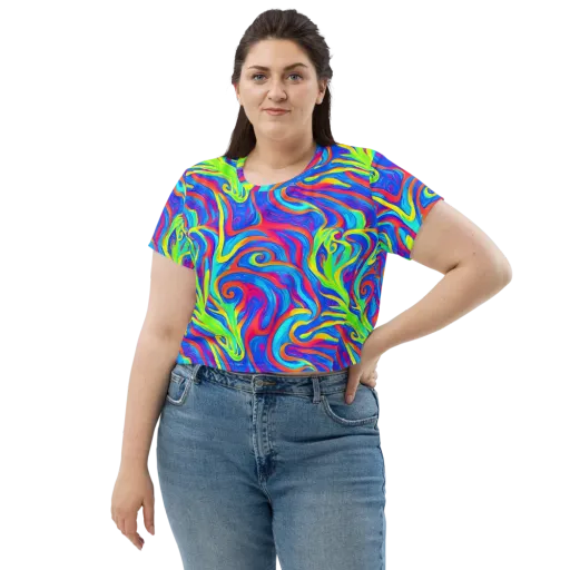 Candy Cyclone on a Crop Tee