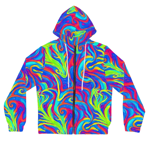 Candy Cyclone on a Women's Full-Zip Hoodie