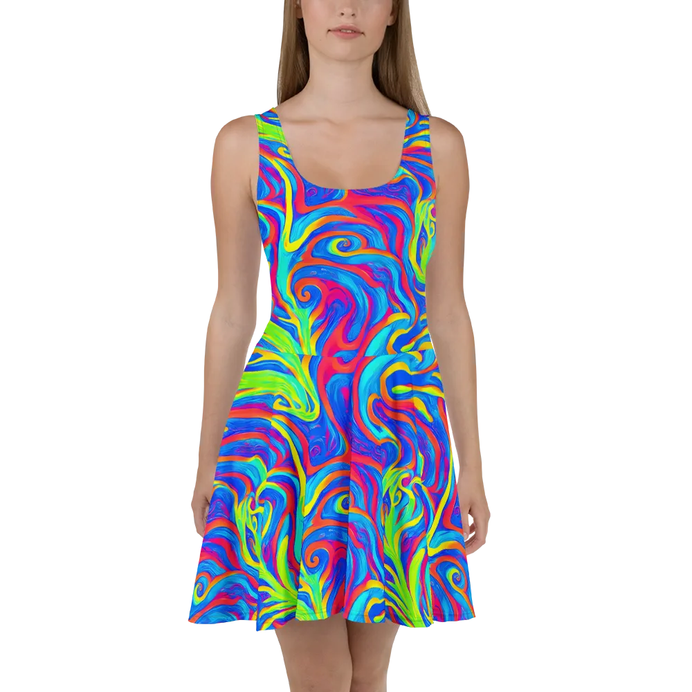 Candy Cyclone on Skater Dress — Front