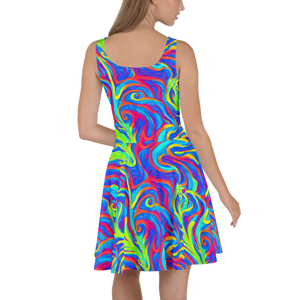 Candy Cyclone on Skater Dress — Back