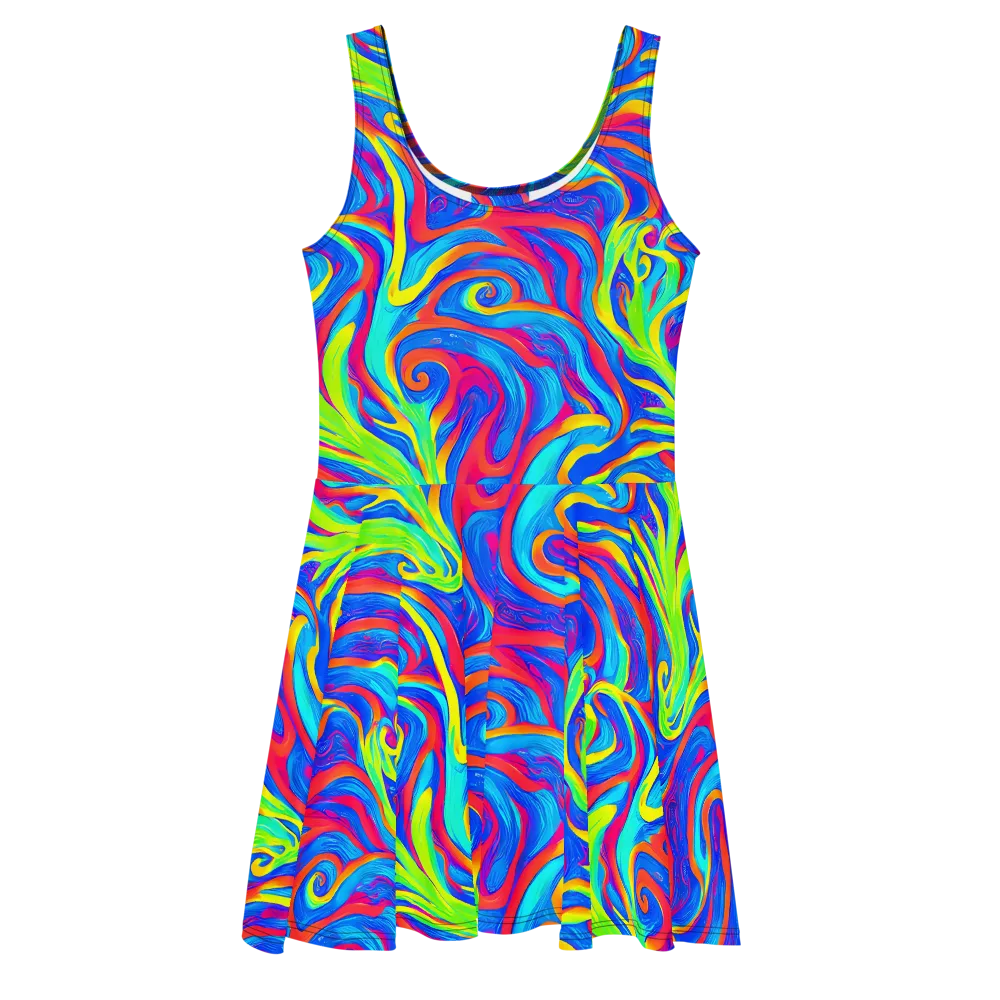 Candy Cyclone on Skater Dress — Front