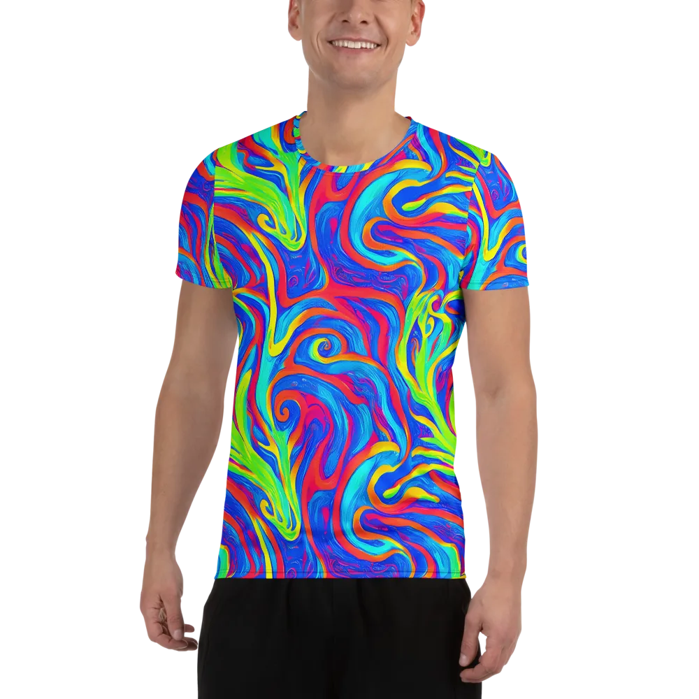 Candy Cyclone on Men's Athletic T-Shirt — Front