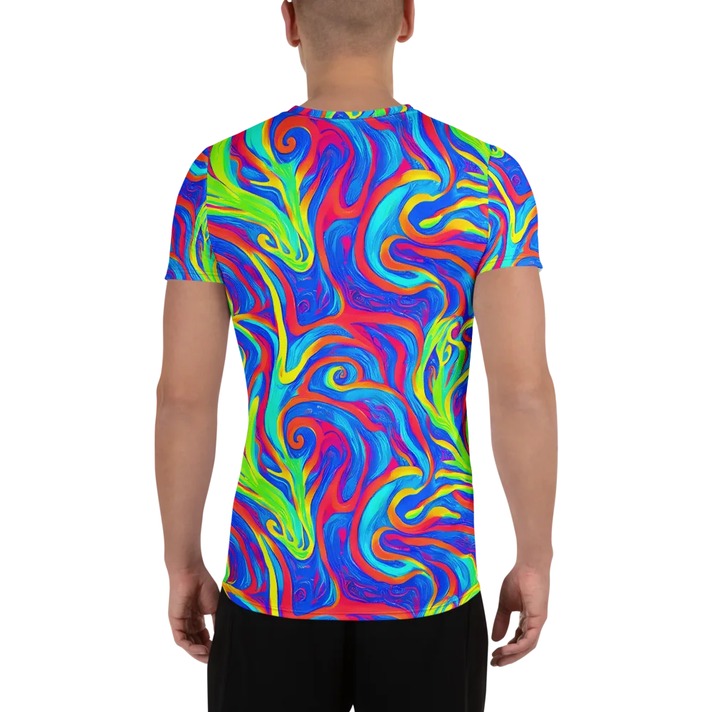 Candy Cyclone on Men's Athletic T-Shirt — Back